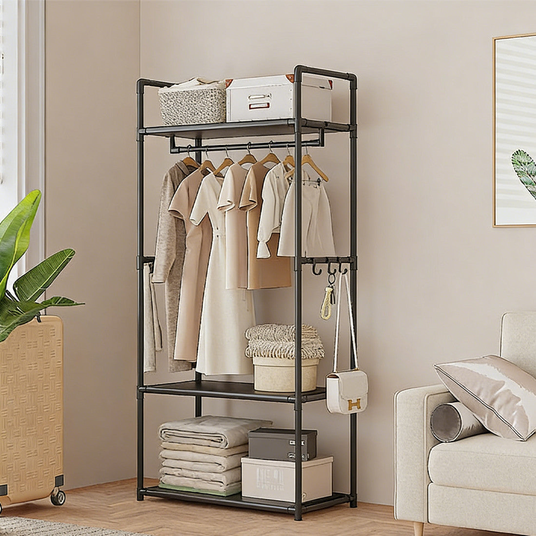 black clothes rail