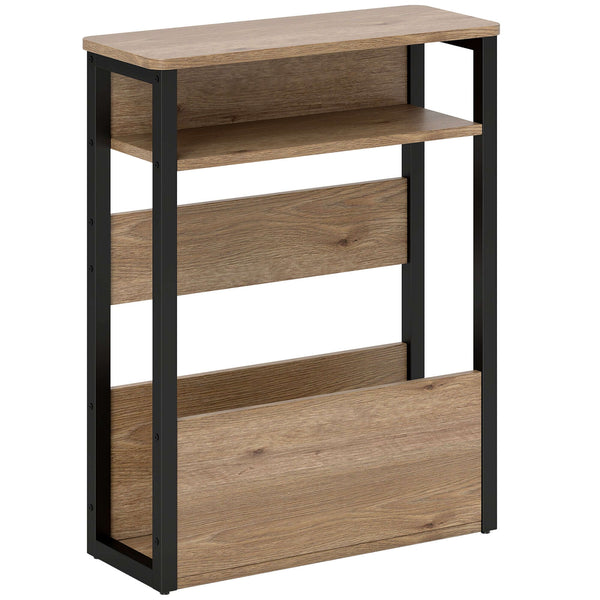 Close-view 2 tiered SozoHaus wooden Side Table