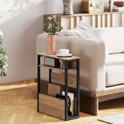 2 tiered SozoHaus wooden Side Table in the living room