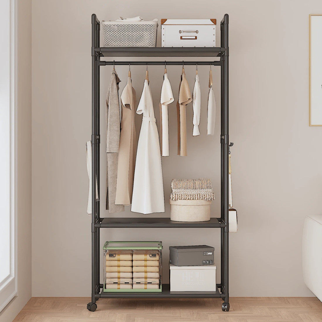 black clothes rail